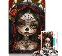 Puzzles pour Adultes, Motif tête de Mort, pour bébé et Adolescent, Anti-Stress, pour Passer du Temps à la Maison, Interaction Parent-Enfant (Taille 75x50cm)