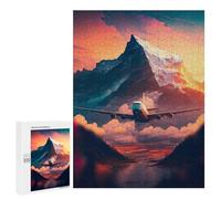 Puzzles pour Adultes Mountain Flight Sunset Puzzles pour Adolescents, Jouets Anti-Stress, Décoration Murale, Cadeaux Uniques pour Anniversaire Et Noël 500 PCS