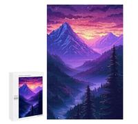 Puzzles pour Adultes Mountain Valley Sunset Landscape Puzzles pour Adultes : Anti-Stress, Difficile Et Stimulant, pour des Soirées Jeux en Famille 1000 PCS