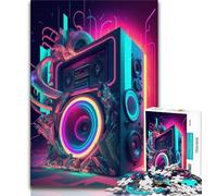 Puzzles pour Adultes Musique Live néon 1 000 pièces Cadeaux pour Adolescents Collection d'artistes Beaux-Arts à partir de 14 Ans (38x26cm)