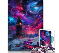 Puzzles pour Adultes Mystérieux Londres Big Ben Puzzles pour Adolescents 1000 pièces, Jeu de Casse-tête Décoration Murale Cadeaux d'anniversaire et de Noël Uniques 75x50cm