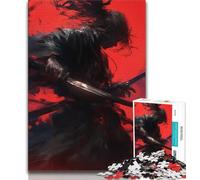 Puzzles pour Adultes Mystérieux Ninja Samouraï 1000 pièces, Jouets éducatifs et éducatifs, Jeux en Famille, Cadeaux pour Amis et Famille (Taille 75x50cm)