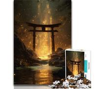 Puzzles pour Adultes Mysterious Torii Gate 1000 pièces, Jouets éducatifs et Difficiles à Apprendre, Jeux de Famille, Cadeaux pour Amis et Famille (50x75cm)