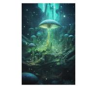 Puzzles pour Adultes Mystic Cavern Mushrooms Puzzles pour Adultes - Jouets Anti-Stress - Une Œuvre d'art - Cadeaux d'anniversaire Et Cadeaux Uniques 75x50cm/1000pcs