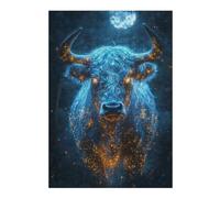 Puzzles pour Adultes Mystical Bull Puzzles pour Adultes : Jeux Relaxants, Défis Difficiles, Cadeaux d'anniversaire Et Cadeaux Uniques 38x26cm/1000pcs