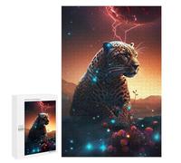 Puzzles pour Adultes Mystical Leopard in Fantasy Landscape Puzzles pour Adolescents, Jouets Anti-Stress, Décoration Murale, Cadeaux Uniques pour Anniversaire Et Noël 1000 PCS