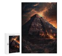 Puzzles pour Adultes Mystical Maya Pyramid Puzzles pour Adolescents, Jouets Anti-Stress, Décoration Murale, Cadeaux Uniques pour Anniversaire Et Noël 300 PCS