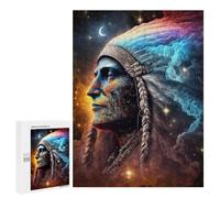 Puzzles pour Adultes Native American Spirituality Art Print Puzzle pour Adolescents Améliore La Mémoire Difficile Et Stimulant Idéal comme Cadeau 500 PCS
