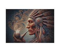 Puzzles pour Adultes Native Spirit Rhythms Puzzle pour Adultes, Jouet, Décoration Murale, pour Les Amis Et La Famille 1000pcs(38x26cm)