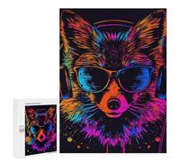 Puzzles pour Adultes Neon Animal Art Print Puzzles pour Adolescents Cadeau d'anniversaire Stimule Le Cerveau Jeu Stimulant Cadeaux 500 PCS