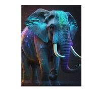 Puzzles pour Adultes Neon Elephant Puzzle pour Adultes - Jeu Manuel - Améliore La Mémoire - Cadeaux d'anniversaire Et Cadeaux Uniques 52x38cm/1000pcs