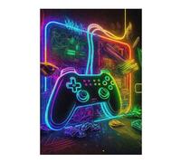 Puzzles pour Adultes Neon Gaming Controller Artwork-7 Puzzles pour Adultes : Jouets Anti-Stress, mais Aussi Cadeaux Amusants Et Humoristiques pour Les Amis Et La Famille 38x26cm/1000pcs