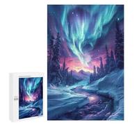 Puzzles pour Adultes Neon Northern Lights Puzzle pour Adultes - Jouets Anti-Stress - Une Œuvre d'art - Difficile Et Stimulant 1000 PCS