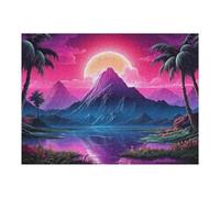 Puzzles pour Adultes Neon Palms Euphoria Puzzle pour Adultes, Jouet, Décoration Murale, Cadeau d'anniversaire Amusant Et Humoristique, Cadeaux, 1000pcs(52x38cm)