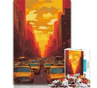 Puzzles pour Adultes New York Cityscape 1000 pièces, Jeu Familial Difficile, Anti-Stress, défi Difficile, Cadeaux du Père Noël Secret 38x26cm