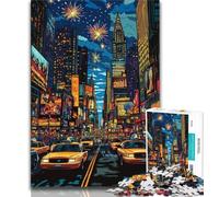 Puzzles pour Adultes New York Cityscape Puzzles 1000 pièces pour Adultes et Adolescents décoration Murale Artistique et idée Cadeau d'anniversaire pour Amis Bureau à Domicile (26x38cm)