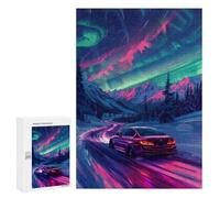 Puzzles pour Adultes Night Drive Aurora Puzzles pour Adultes : Anti-Stress, Difficile Et Stimulant, pour des Soirées Jeux en Famille 300 PCS