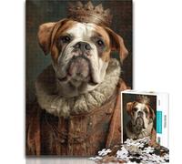 Puzzles pour Adultes Noble Bulldog 1000 pièces pour Adultes et Adolescents, Jeu Familial, Cadeau d'anniversaire Défi Haute difficulté 26x38cm