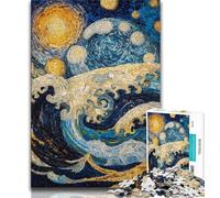Puzzles pour Adultes Ocean Waves 1000 pièces, Aidez Le Cerveau à exercer des Jouets addictifs pour cultiver la Patience et l'interaction Parent-Enfant 75x50cm