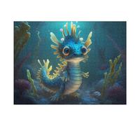 Puzzles pour Adultes Oceanic Fantasy Creature Puzzles pour Adultes - Jeu Familial - Niveau De Difficulté : Difficile - Cadeaux pour Les Amis Et La Famille 52x38cm/1000pcs