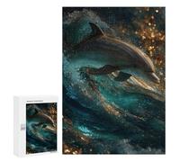 Puzzles pour Adultes Oceanic Wonder Dolphin in Motion Puzzles pour Adolescents Cadeau d'anniversaire Stimule Le Cerveau Jeu Stimulant Cadeaux 300 PCS