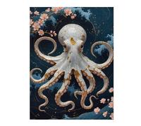 Puzzles pour Adultes Octopus Kintsugi Art Puzzles pour Adultes : Jeux Relaxants, Défis Difficiles, Cadeaux d'anniversaire Et Cadeaux Uniques 52x38cm/1000pcs