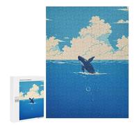 Puzzles pour Adultes Orca Whale Breaching Ocean Surface Puzzles pour Adultes - Jouets À Monter Soi-même, Amusants Et Originaux - Cadeaux Uniques pour Un Anniversaire Ou Noël 500 PCS