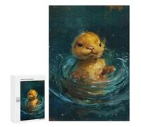 Puzzles pour Adultes Otter Swimming in Water Puzzle pour Adolescents Améliore La Mémoire Difficile Et Stimulant Idéal comme Cadeau 300 PCS