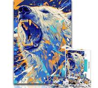 Puzzles pour Adultes Ours Polaire Blanc 1000 pièces, Jeu Familial, Cadeau d'anniversaire Défi Haute difficulté 50x75cm