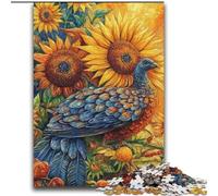 Puzzles pour Adultes Paon et Tournesol 2000 pièces, Jouets addictifs pour stimuler l'intelligence cérébrale, Cadeaux d'anniversaire pour Les 14 Ans et Plus (70x100cm)