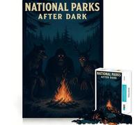 Puzzles pour Adultes Parcs nationaux après la tombée de la Nuit, 1000 pièces, renforce la mémoire, se détend et s'amuse, qualité supérieure, pour Les fêtes (50x75cm)