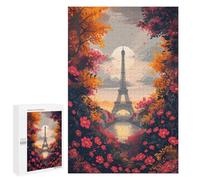 Puzzles pour Adultes Paris Eiffel Tower Autumn Scenery -1 Puzzle pour Adolescents Améliore La Mémoire Difficile Et Stimulant Idéal comme Cadeau 1000 PCS