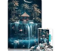 Puzzles pour Adultes Paysage de l'île aux cygnes 1000 pièces Cadeaux pour Adolescents Collection d'artistes Beaux-Arts à partir de 14 Ans (50x75cm)
