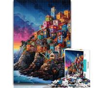 Puzzles pour Adultes Paysages de Bord de mer Italiens Puzzles pour Adultes 1000 pièces, Cadeau d'anniversaire, Cadeaux, Art Mural pour et 14 Ans et Plus 50x75cm