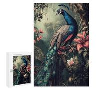 Puzzles pour Adultes Peacock in Tropical Jungle Puzzles pour Adultes : Anti-Stress, Difficile Et Stimulant, pour des Soirées Jeux en Famille 1000 PCS