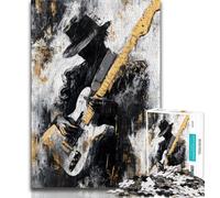 Puzzles pour Adultes, Peinture à l'huile, 1000 pièces, Jouant de la Guitare Stimulez Votre Cerveau Jouets addictifs pour cultiver la Patience Convient aux Couples 50x75cm