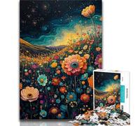 Puzzles pour Adultes, Peinture à l'huile de Fleurs psychédéliques, 1 000 pièces, Jouets éducatifs et Difficiles à Apprendre, Jeux de Famille, Cadeaux pour Amis et Famille, 38x26cm