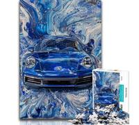 Puzzles pour Adultes Peinture à l'huile de Voiture de Sport 1 000 pièces Jouet éducatif et décompressant idéal comme Cadeau d'anniversaire (50x75cm)