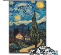 Puzzles pour Adultes Peinture de Montagne de Van Gogh 2000 pièces, Un pour Toute la Famille (70x100cm)