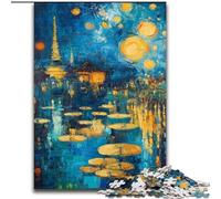 Puzzles pour Adultes Peinture de Van Gogh, 1000 pièces, Jeu Stimulant et Familial avec Affiche et fiche de Questions-réponses 26x38cm