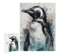 Puzzles pour Adultes Penguin Beauty Black Ink Puzzles pour Adolescents, Jouets Anti-Stress, Décoration Murale, Cadeaux Uniques pour Anniversaire Et Noël 500 PCS