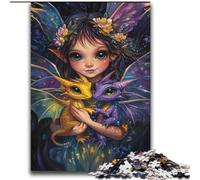 Puzzles pour Adultes Petite Fille et Dragon 2000 pièces, Jouet éducatif Anti-Stress, idéal comme Cadeau pour Toute la Famille (70x100cm)