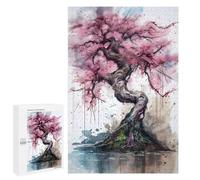 Puzzles pour Adultes Pink Cherry Blossoms Puzzle pour Adultes - Jouets Anti-Stress - Une Œuvre d'art - Difficile Et Stimulant 1000 PCS