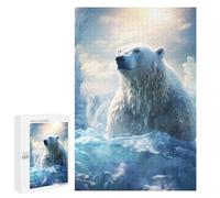 Puzzles pour Adultes Polar Bear in Ice World Puzzles pour Adolescents, Jouets Anti-Stress, Décoration Murale, Cadeaux Uniques pour Anniversaire Et Noël 1000 PCS