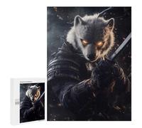 Puzzles pour Adultes Polar Bear Warrior Samurai Animal Puzzles pour Adultes - Jeu Manuel - Décoration Murale - Cadeaux d'anniversaire Et Cadeaux Uniques 500 PCS