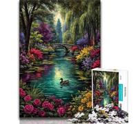 Puzzles pour Adultes Pont d'été 1000 pièces Puzzles pour Adultes et Adolescents Jouets éducatifs Jeux Anti-Stress Décoration Murale 38x26cm
