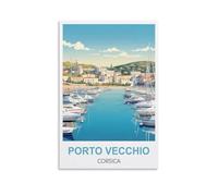 Puzzles pour Adultes, Porto Vecchio Corse Posters Jeu éducatif Puzzle Convient pour la décompression et la décoration Murale 38x26cm