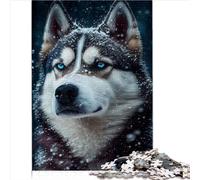 Puzzles pour Adultes Portrait de Husky 1000 pièces Puzzles en Carton pour Adultes Adolescents de 12 Ans et Plus Cadeaux de Noël pour Femmes Taille (26 x 38 cm)