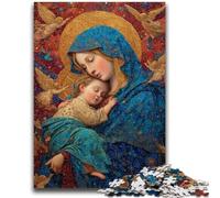 Puzzles pour Adultes, Portrait de Marie, la mère, pour Adolescents, Jeux d'activités familiales stimulants, Jouets à Faire soi-même pour décoration Murale (75x50cm)