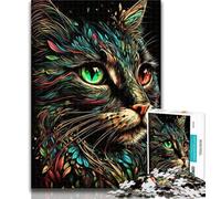 Puzzles pour Adultes Portrait d'un Beau Chat Puzzles pour Adultes 1000 pièces, Jeu Familial, Cadeaux d'anniversaire Défi Haute difficulté 26x38cm